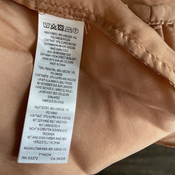 Tan Nude Wrap Belted Midi Dress Size 10 - Picture 9 of 10